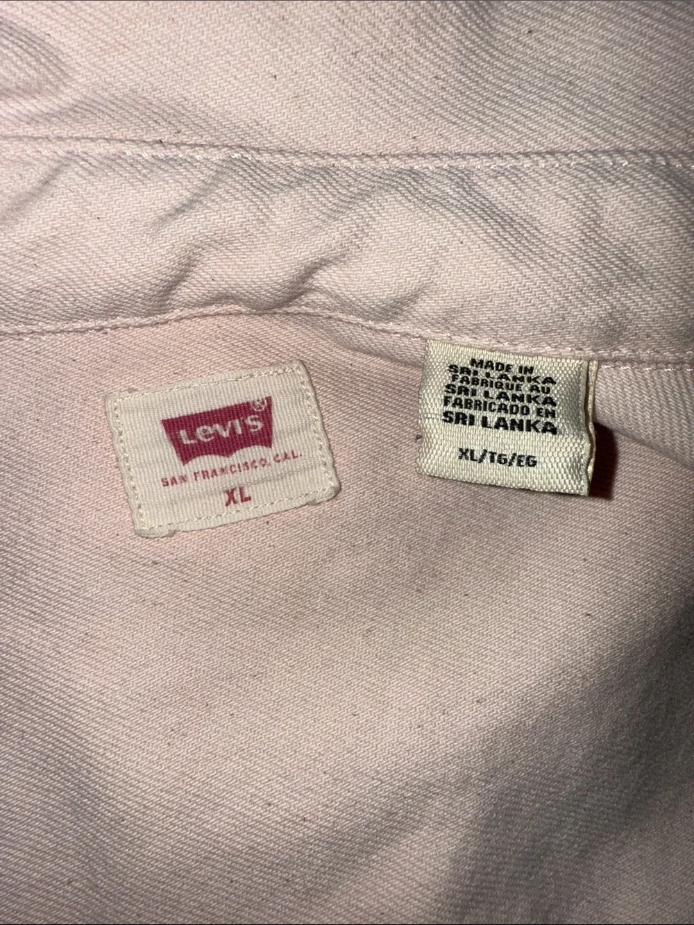 Levi's Pale Pink Oversized Button-Down Shirt